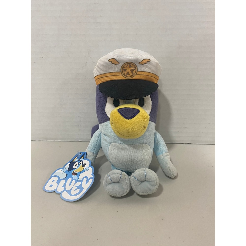 Moose Toys Captain Bluey Plush Bluey & Friends Kids Nautical Hat Blue 8" NWT